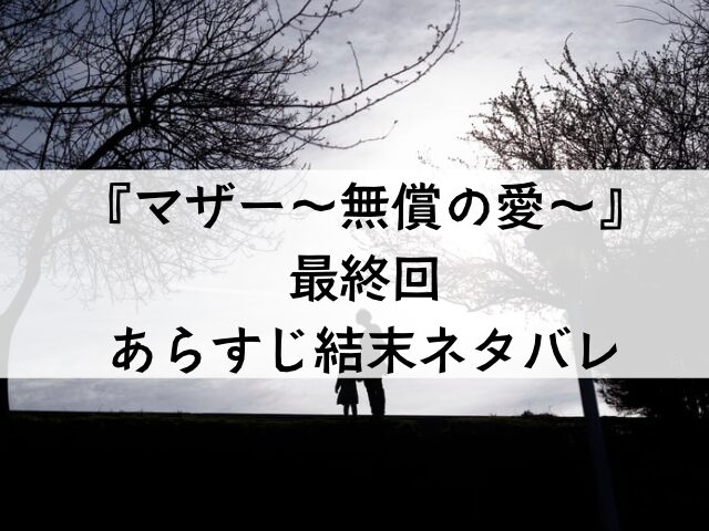 マザー〜無償の愛〜 最終回