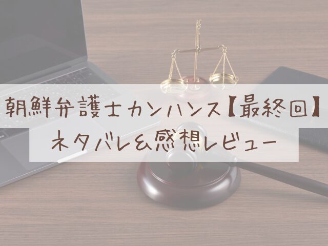 朝鮮弁護士カンハンス　最終回