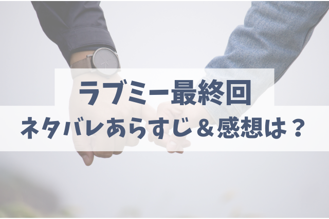 ラブミー最終回ネタバレあらすじ＆感想は？ジュンギョンの涙が導く再出発